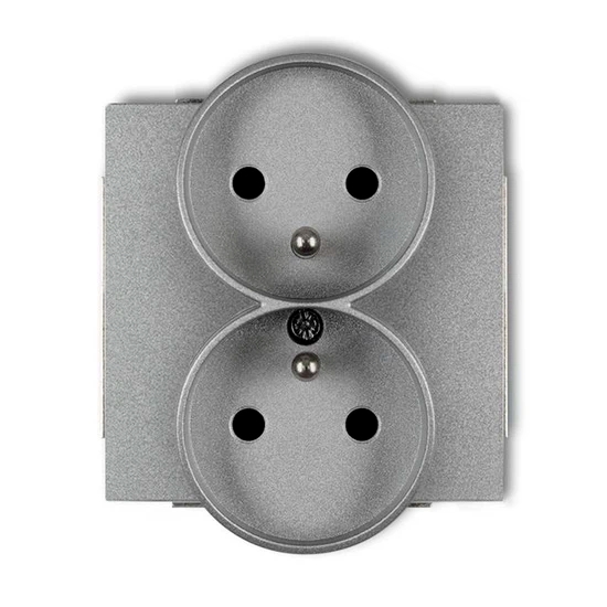 Gniazdo podwójne z/u Karlik Deco-Stal_1